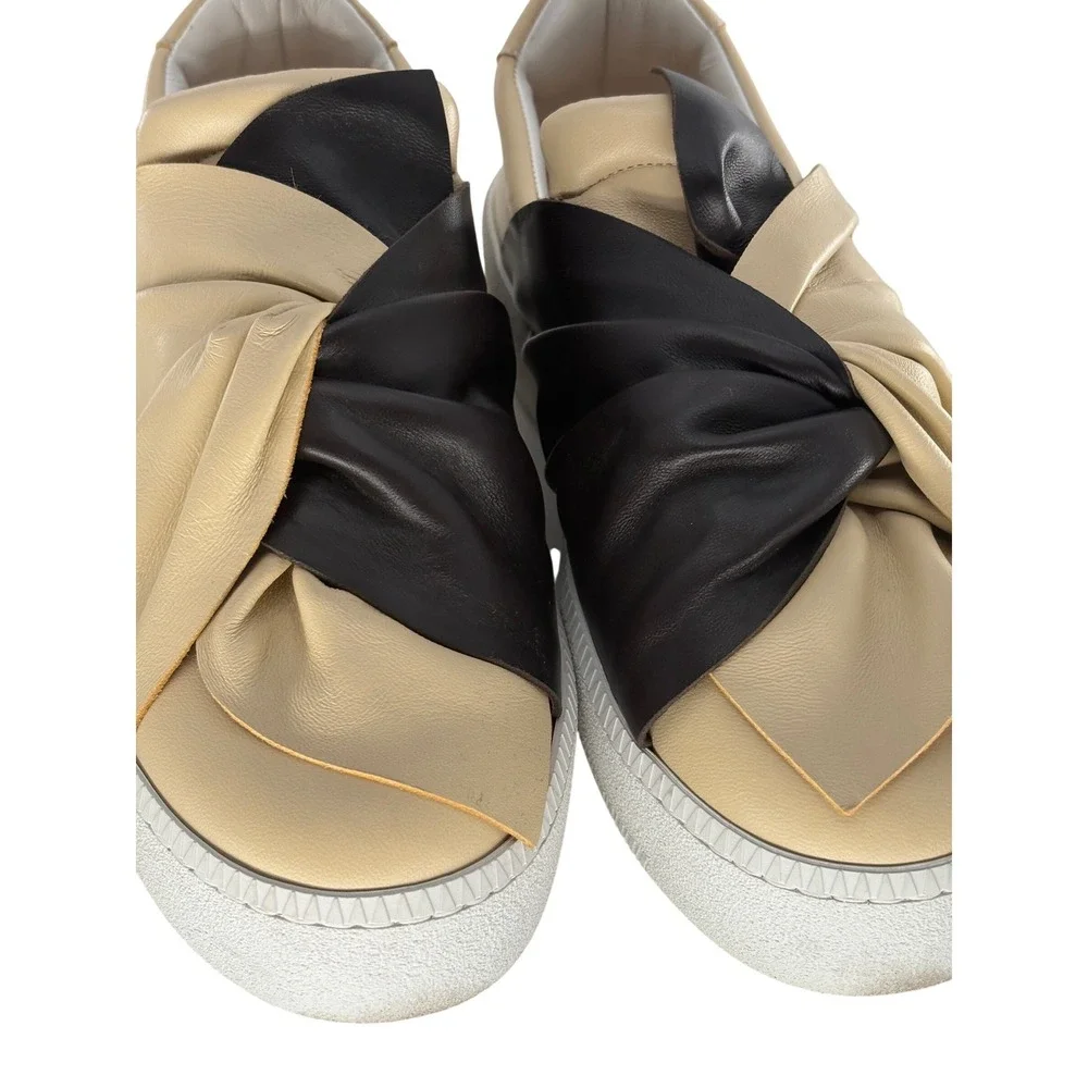 Ports‎ 1961 Shoes Iconic Bee Sneaker Platform Brown Off White Women 8 Slip On